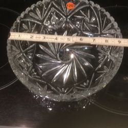 Heavy the lead crystal large bowl