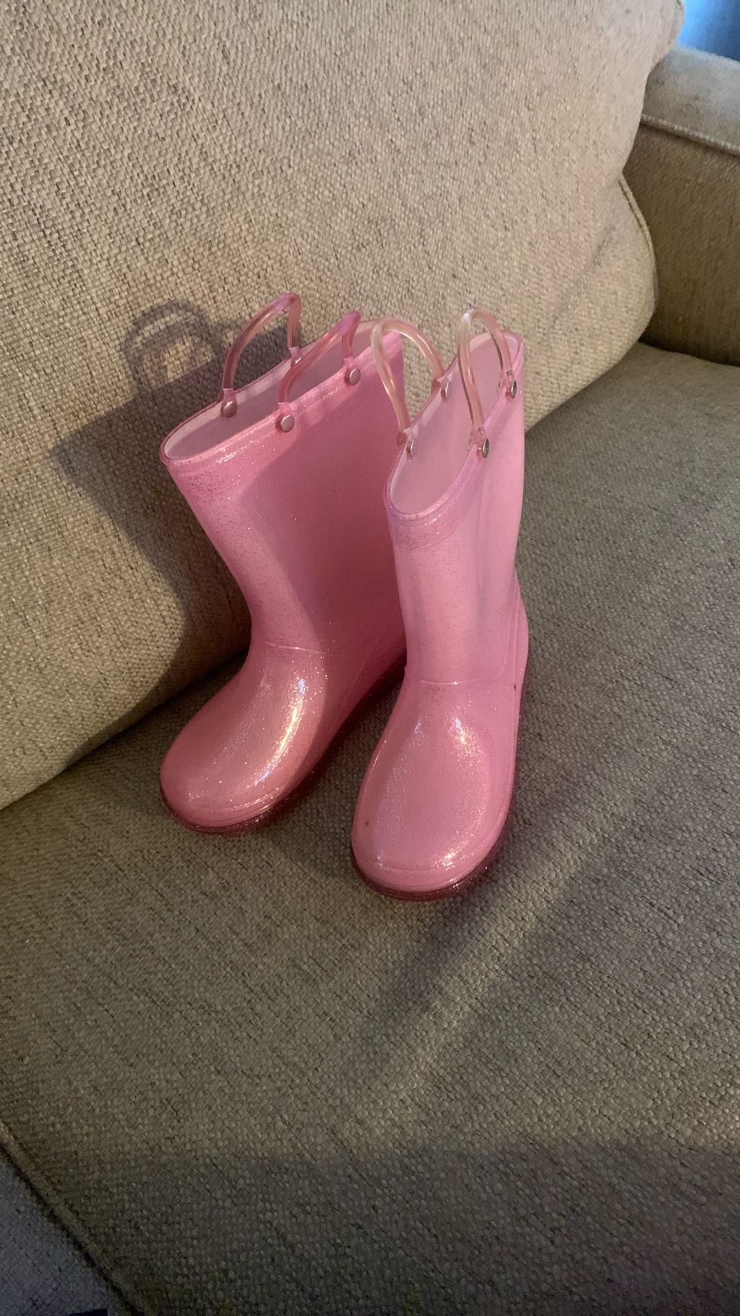 Girl Toddler Rubber Boots Pink Excellent Condition Size EU 27 Or US