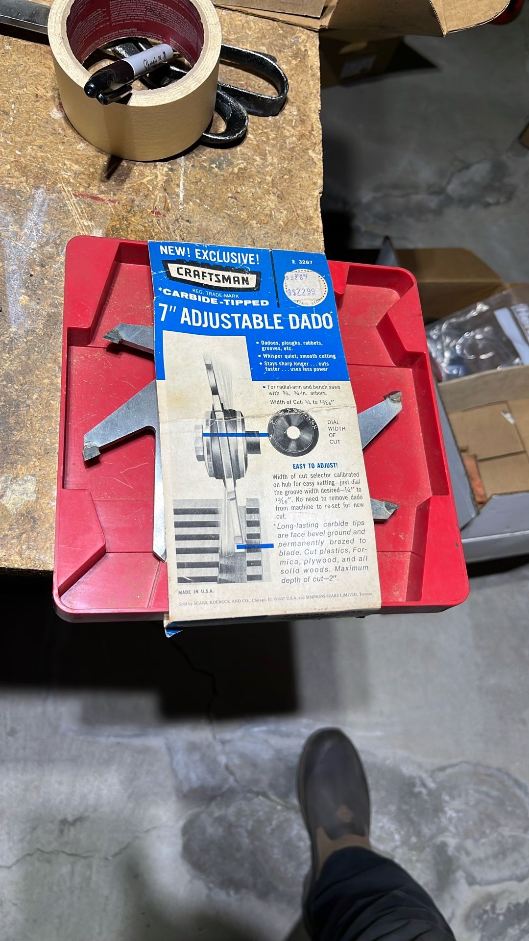 Craftsman Carbide 7” Adjustable DADO Blade