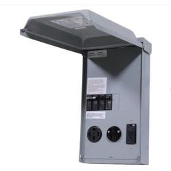 GE RV Panel with 50 Amp and 30 AMP RV Receptacles and 20 Amp GFCI Receptacle New