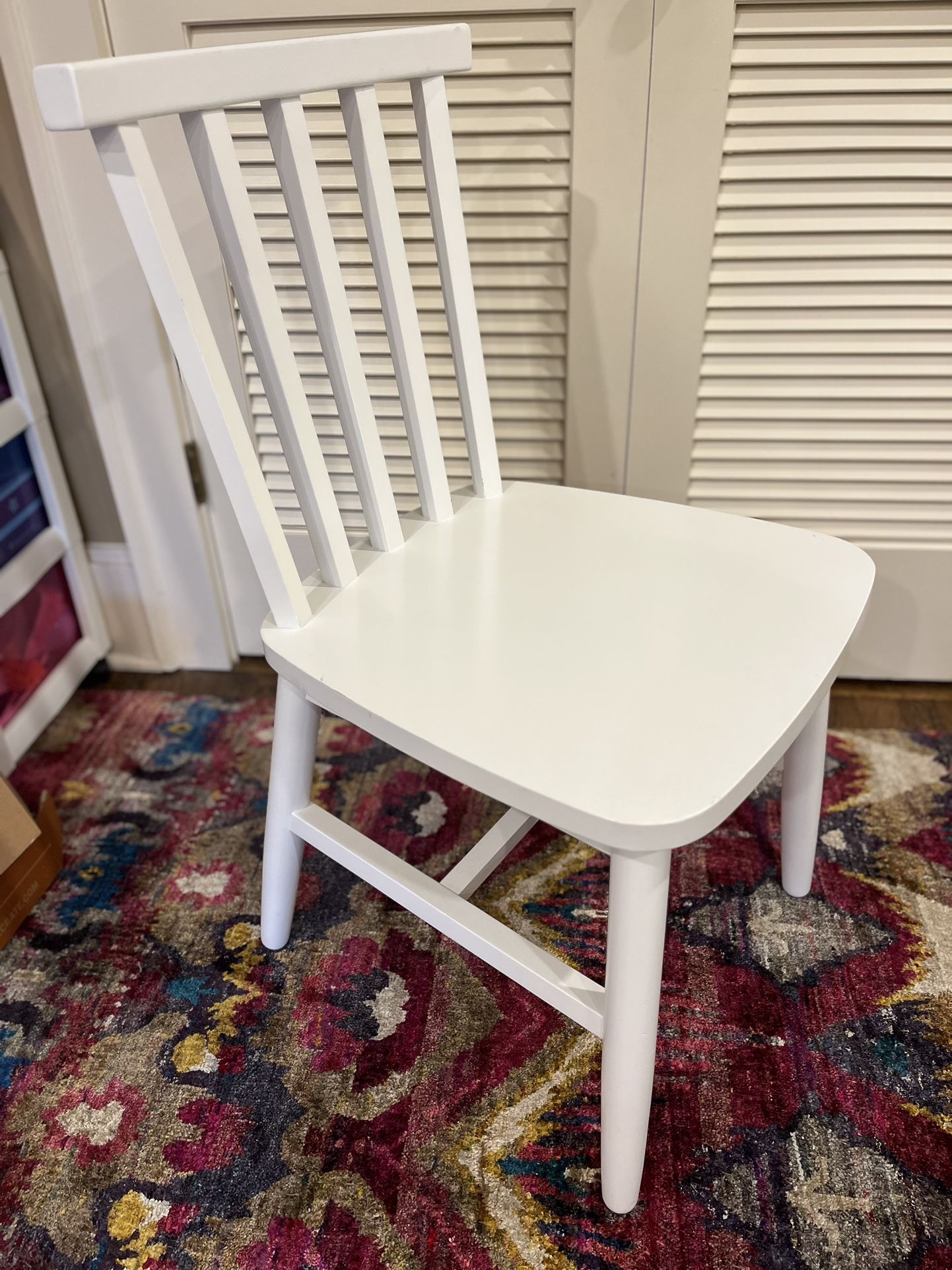 CB Shore White Wood Kids Play Chair