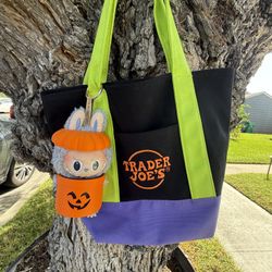 Labubu Outfit and Trader Joe’s Tote Set