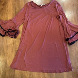 Woman’s reborn J holiday ruffle sleeve dress shipping available