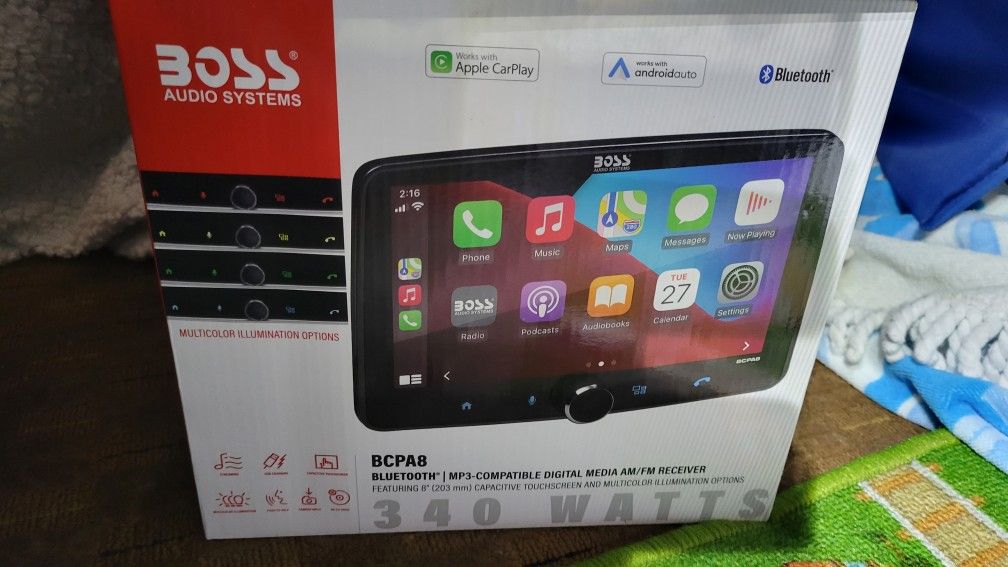 Nib Boss Bcpa8 Double Din Touchscreen Car Stereo