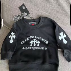 Toddler Chrome Heart Crew Neck $50