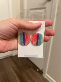 New Handmade Texture Polymer Clay Earrings