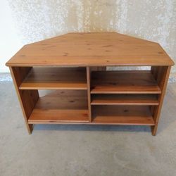 IKEA pine corner TV stand multimedia center