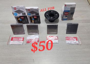 NEW Oatey 4" x 4" Stainless Steel Shower Drains – $50 ALL