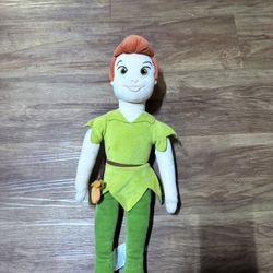 Disney Store Authentic Peter Pan Plush Soft Toy 21” Inch Stuffed Animal Plushie