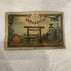 World War Ii Paper50 Yen Note
