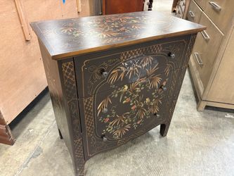 Decorative Printed Dresser with Floral and Bird Motif