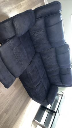 Navy love seat couch set