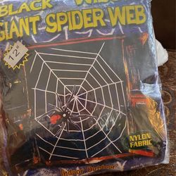 Giant Cobweb Spider Web Halloween Decoration Nylon Black Spiders Indoor  Outdoor