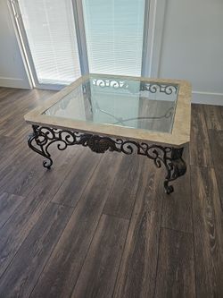 Marble Glass Coffee Table