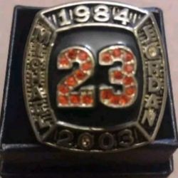 BRAND NEW!💯 THE G.O.A.T🐐CHICAGO BULLS LEGEND🌟CAREER HALL OF FAME SIZE 11 HAND-MADE🖐️RING WITH BRAND NEW! BLACK RING BOX & THE G.O.A.T 2 POSTER SET