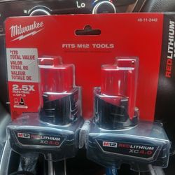 Milwaukee m12 batteries $120