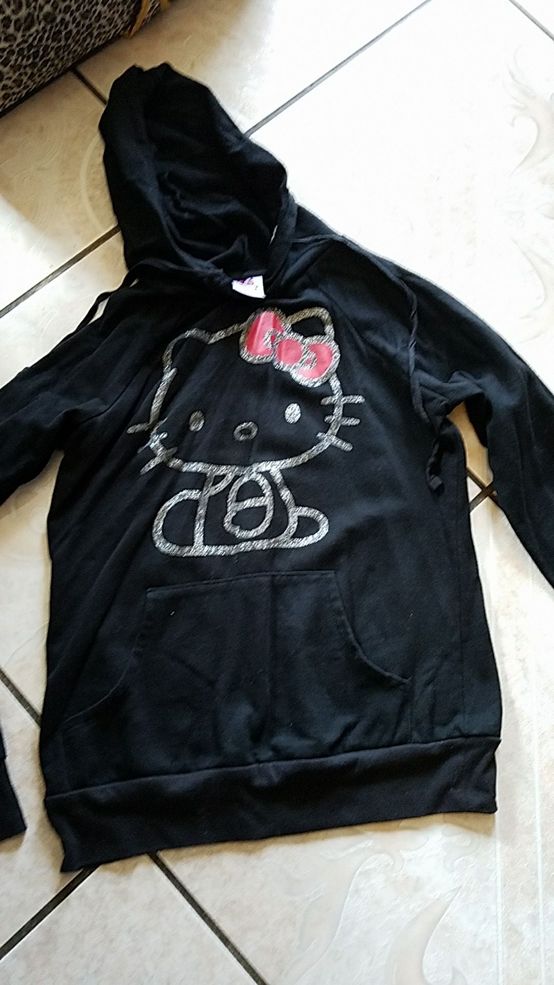 Hello Kitty black pullover hoodie size small