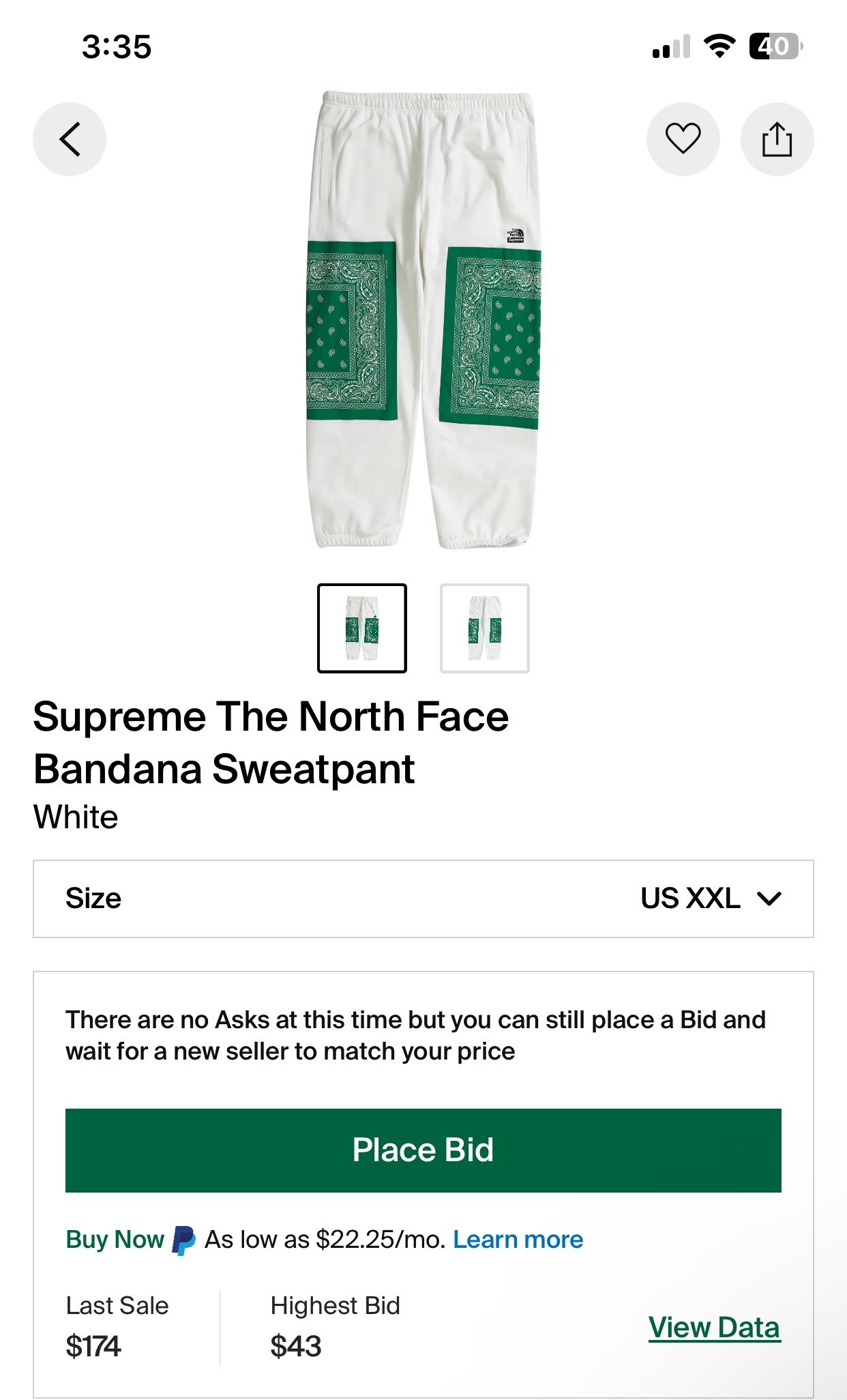 Supreme x Northface 2XL