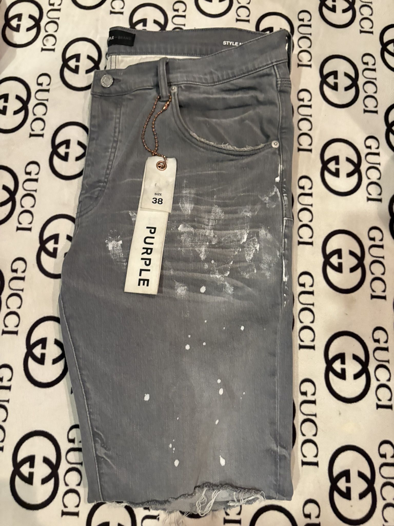 Purple Jeans Gray Size 38