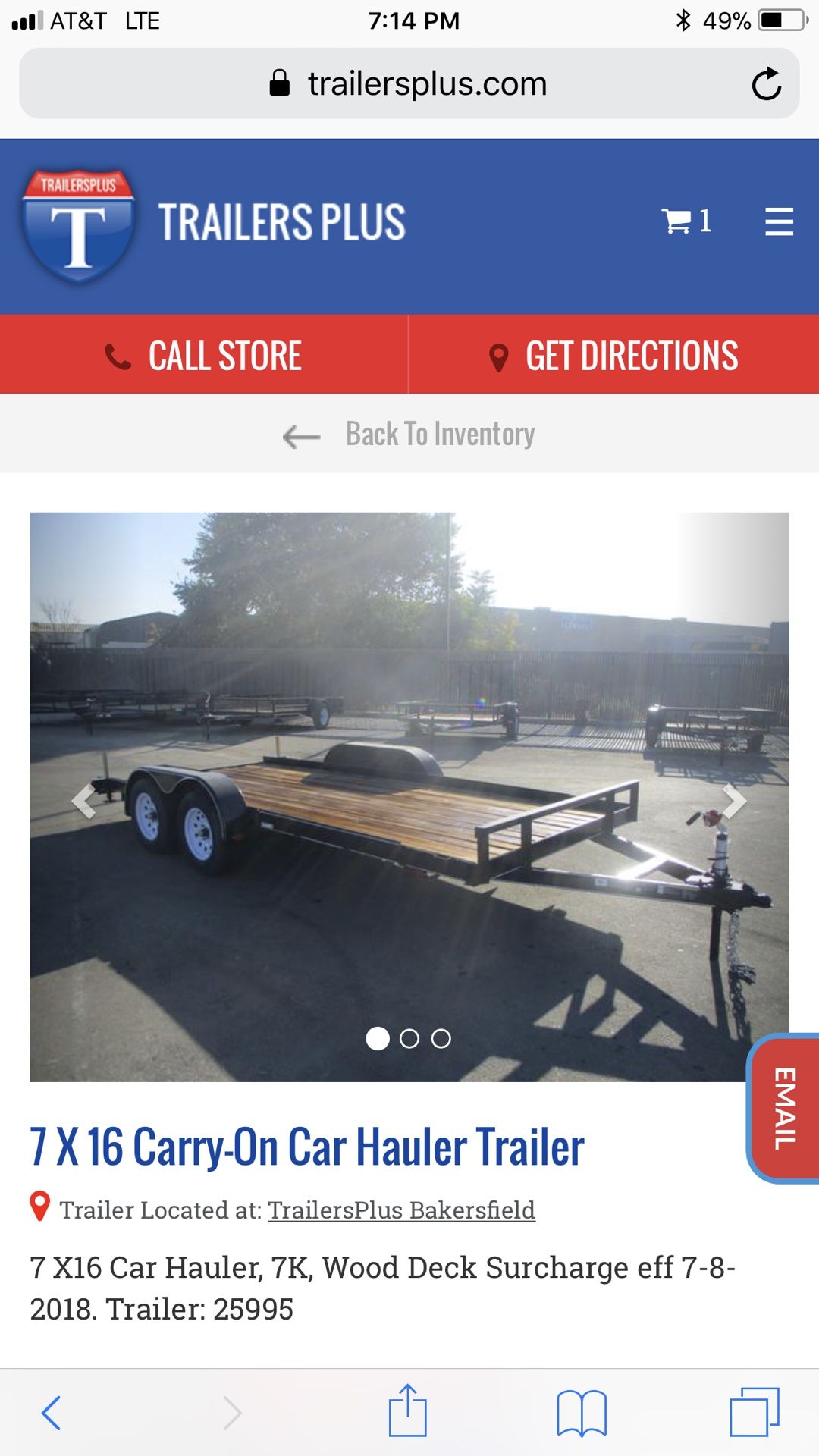 7x16 Carry-On Car Hauler Trailer