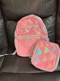 Girls backpack with lunch box