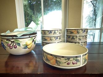 Mikasa Intaglio Garden Harvest Bowl Set – 10 Pieces