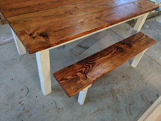 6 ft kitchen table with 5 foot long bench
