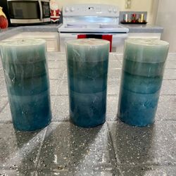 Set Of 3 Scent Pilar Candles 