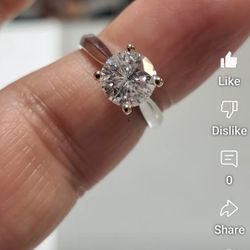 1.77 Carat G Si2 Round Diamond 18k Ring. GORGEOUS!!