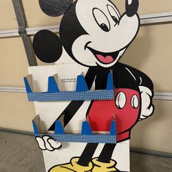 Vintage Walt Disney Mickey Mouse store display Simplicity pattern co. 1986  54” x 28”