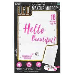 Love Ellie, Amelia LED Vanity Makeup Mirror with Dimmable 16 Lights, 180 Rotation, USB or Battery Powered, White open box