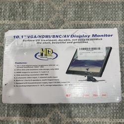 10.1” HD display monitor with VGA/HDMI/BNC/AV