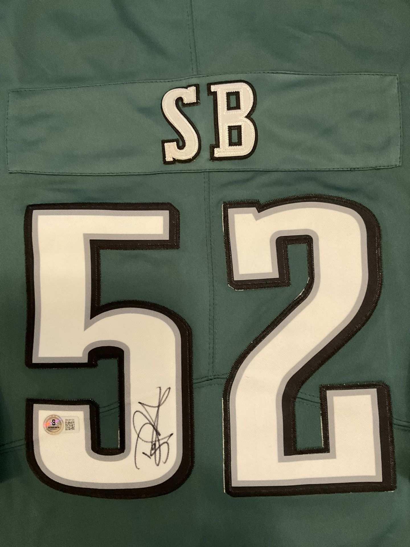 Doug Pederson Signed Jersey Philadelphia Eagles Autographed Super Bowl Beckett NFL