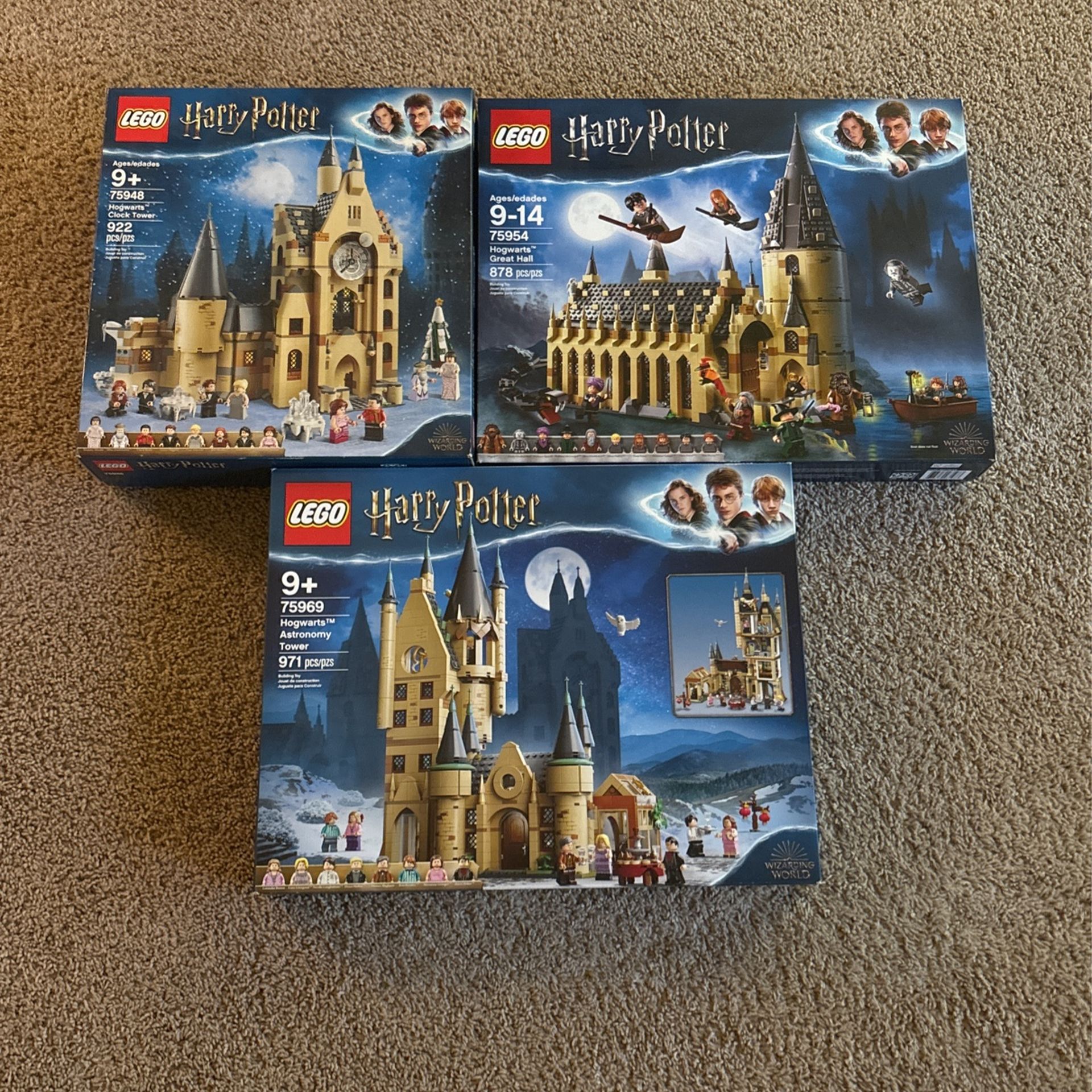 Lego Harry Potter Hogwarts lot astronomy tower clock tower great hall