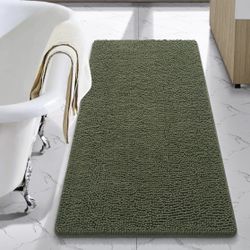 24 X 44 Inch Olive Green Long Bathroom Rug