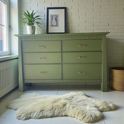 Verdant Heritage Six-Drawer Dresser