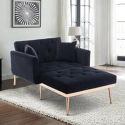 Lounge Chair Black Velvet