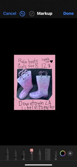 Girls Size 8 Rain Boots Western Chief Brand  The heals Light  Up