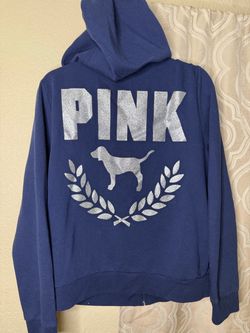 Victoria's Secret PINK Blue Zip-Up Hoodie