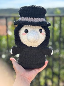 Crochet Plague Doctor plushie 🧶 crochet 🧶 handmade