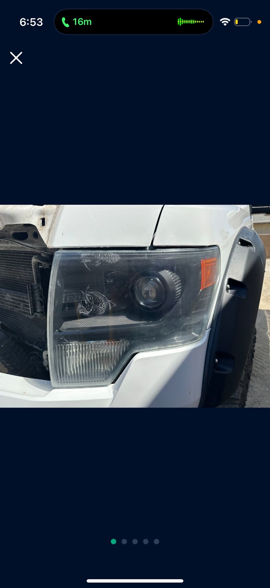 2009 - 2014 Ford F-150 LH Driver Side Xenon HID Black Headlight lamp OEM 3519