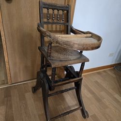 Vintage Wood High Chair