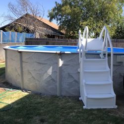 Steel 22 round above ground pool