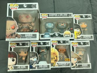 Mortal Kombat Funko Pop Lot – Goro 256 + Scorpion/Sub-Zero + Exclusives – 8 Figures