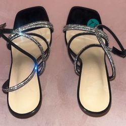 Sparkly Black Heels 