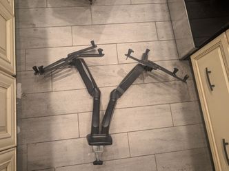 MOUNTUP Premium Dual Monitor Stand - Full Motion Gas Spring Arms