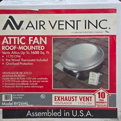 
Air Vent 1170 -CFM Gray Galvanized steel Electric Power Roof Vent