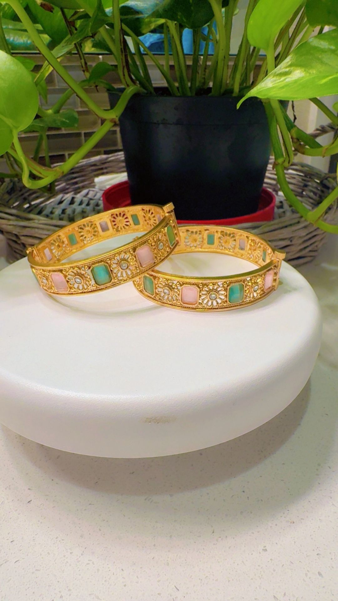 gold plated bangals 
