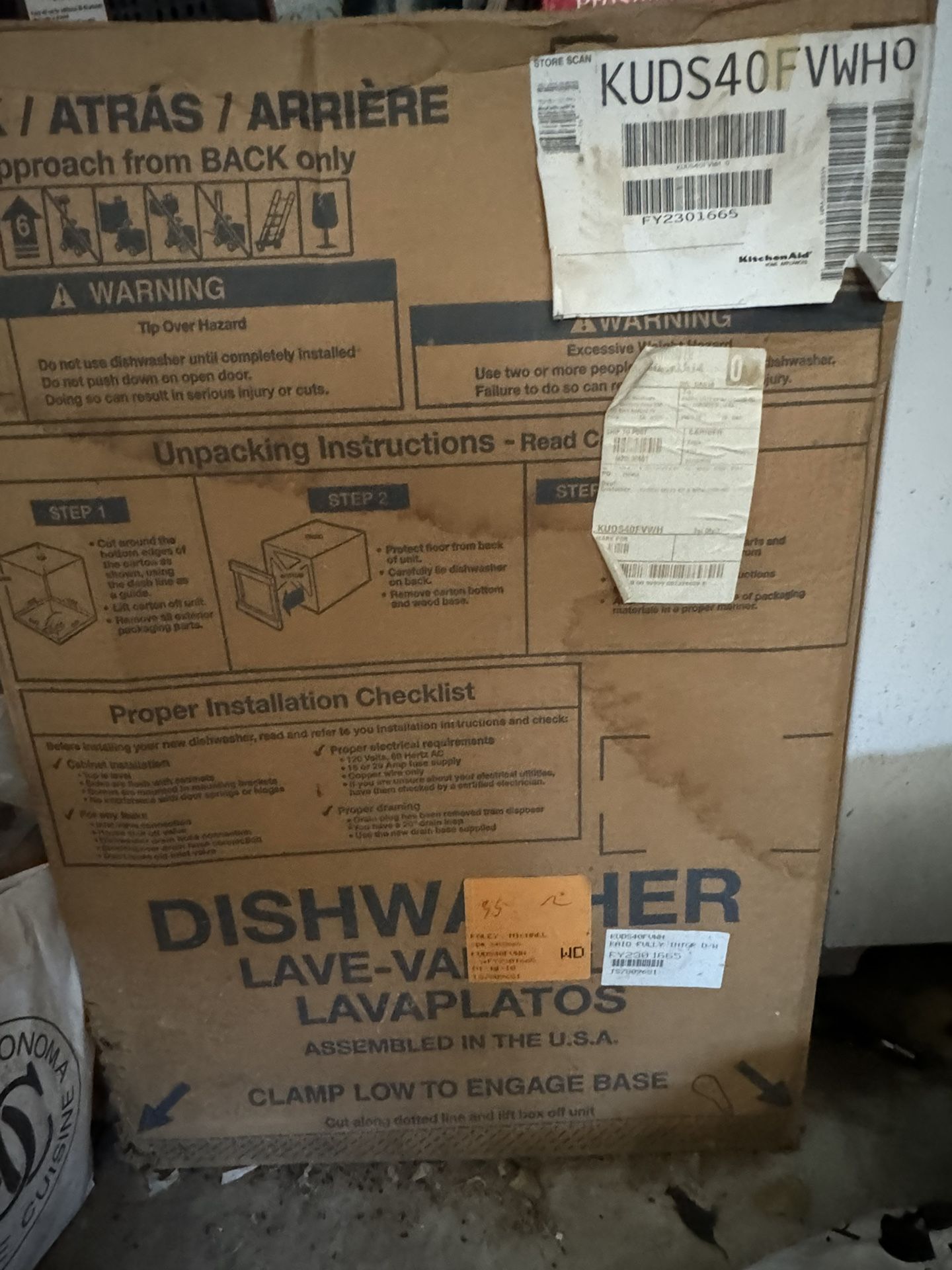 ***NEW IN BOX***. KitchenAid Dishwasher 