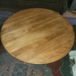 45" Diameter Folding Leaf Coffee Table 